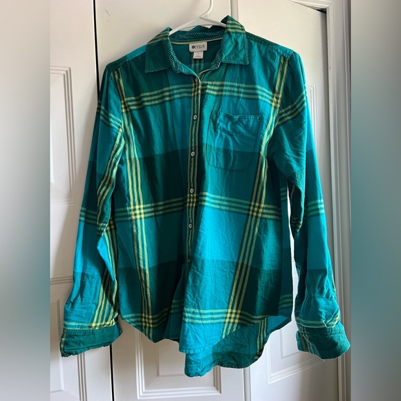 Blue and Yellow Plaid Button Down - Picture 1 of 7